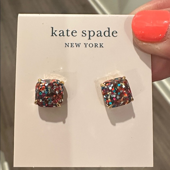 NWT Kate Spade New York Sparkling Square Earrings - Picture 1 of 3